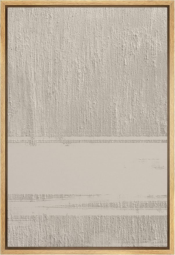 SIGNWIN Framed Canvas Print Wall Art Gray Tan Rustic Color Block Field Abstract Shapes Illustrati... | Amazon (US)