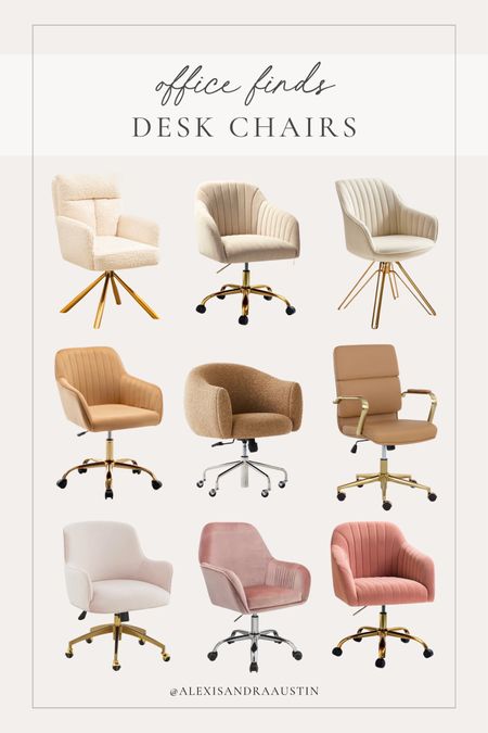 Office chair roundup! Stylish upholstered chairs featuring creamy whites, warm browns, and pops of pink!

Office chairs, office refresh, neutral desk chair, home refresh, new year new me, new year refresh, upholstered office chair, linen chair, velvet chair, aesthetic home, pops of pink, Wayfair, Home Depot, CB2, Amazon Prime, found it on Amazon, shop the look!

#LTKSeasonal #LTKhome #LTKstyletip