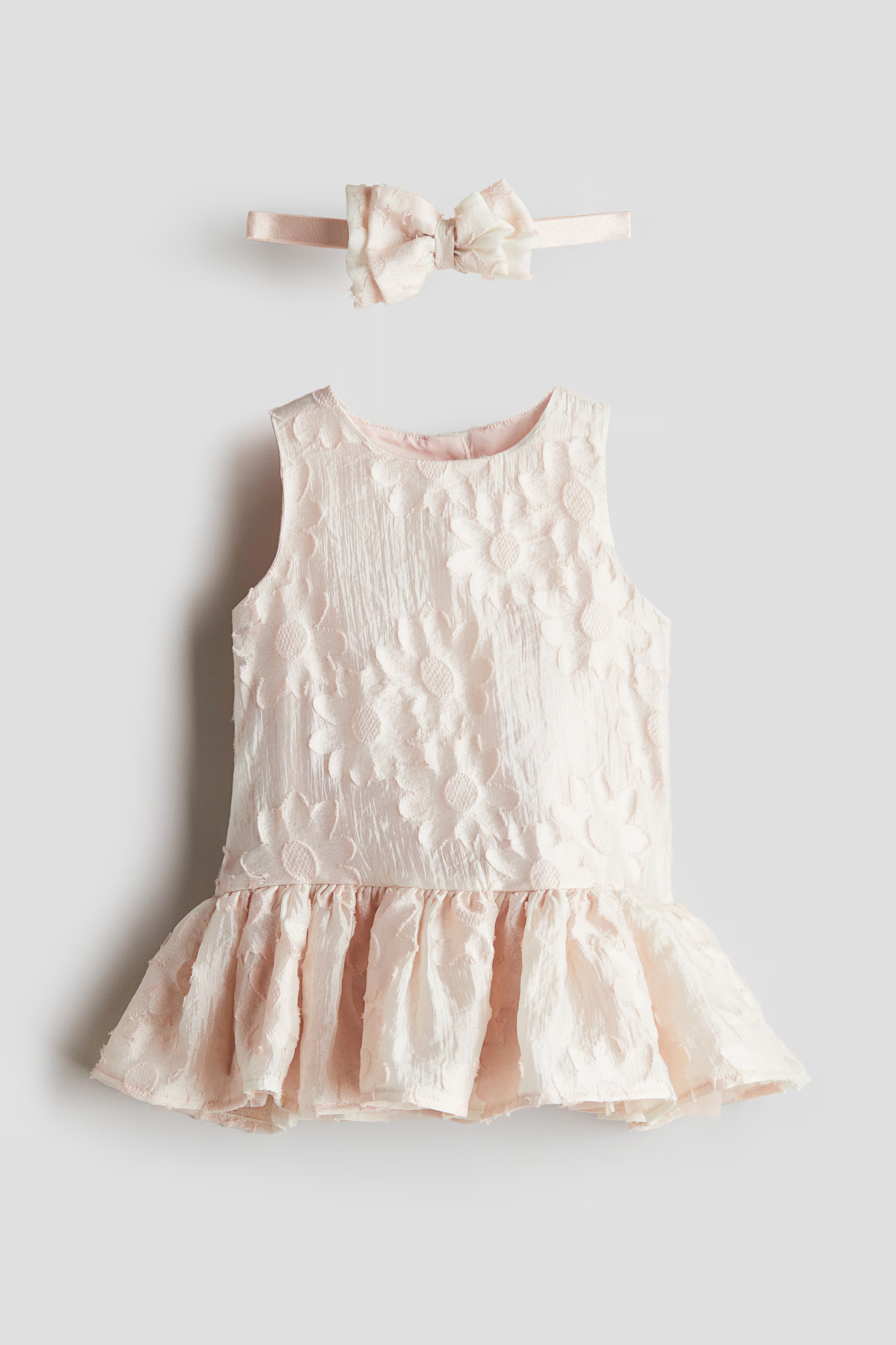 2-piece Jacquard-weave Set - Light dusty pink - Kids | H&M US | H&M (US + CA)