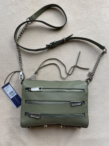 NWT Rebecca Minkoff MINI 5-ZIP Crossbody Bag Sage Green  | eBay | eBay AU