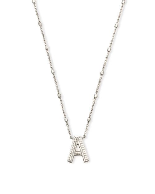Letter A Pendant Necklace in Silver | Kendra Scott