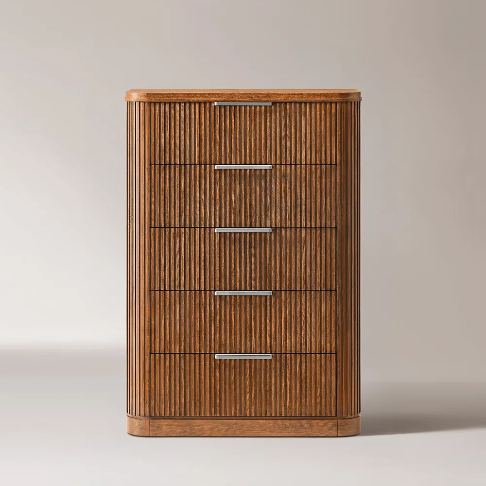 Finnley 38" Fluted 5-Drawer Chest | Hernest