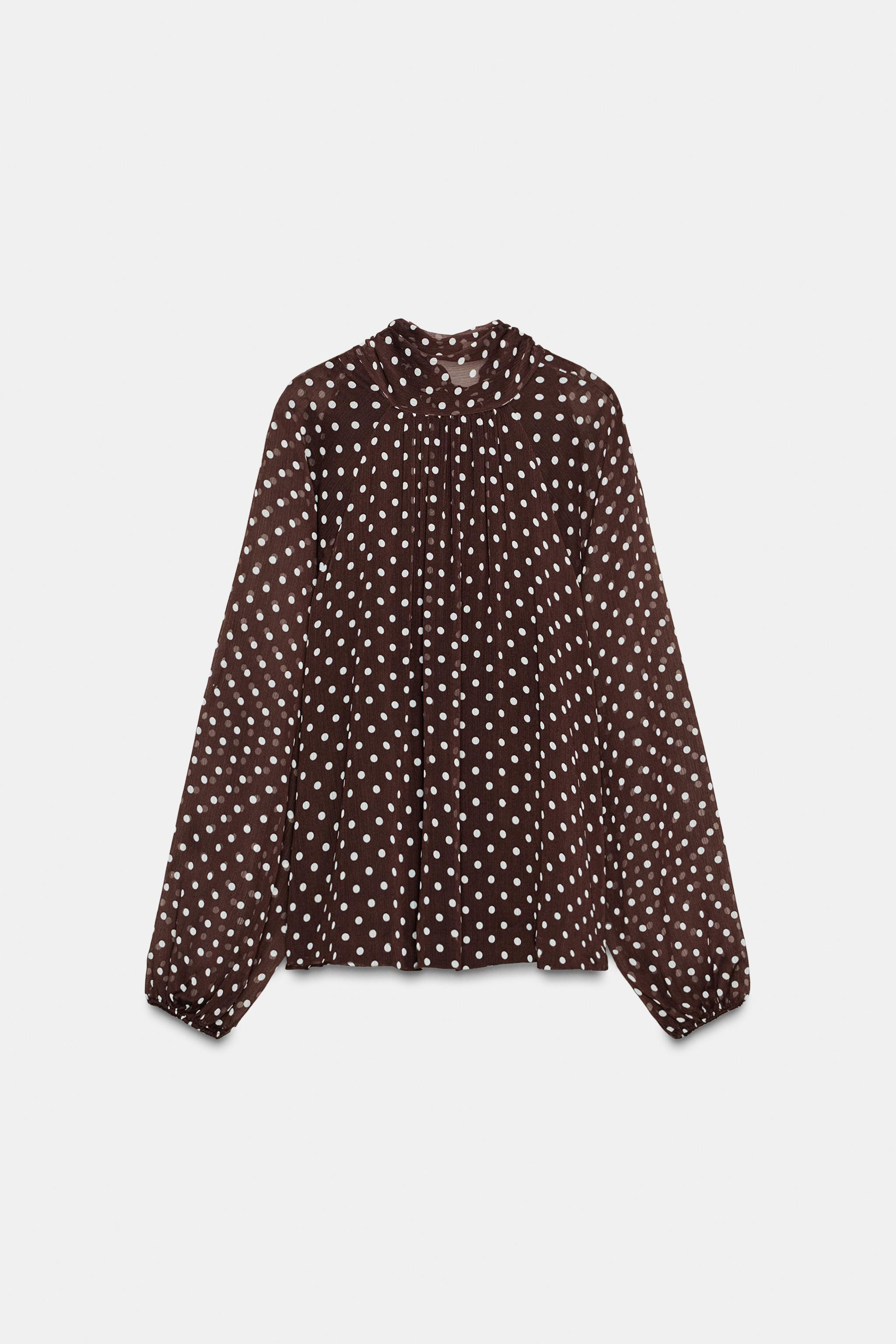 POLKA DOT PRINT BLOUSE | Zara US