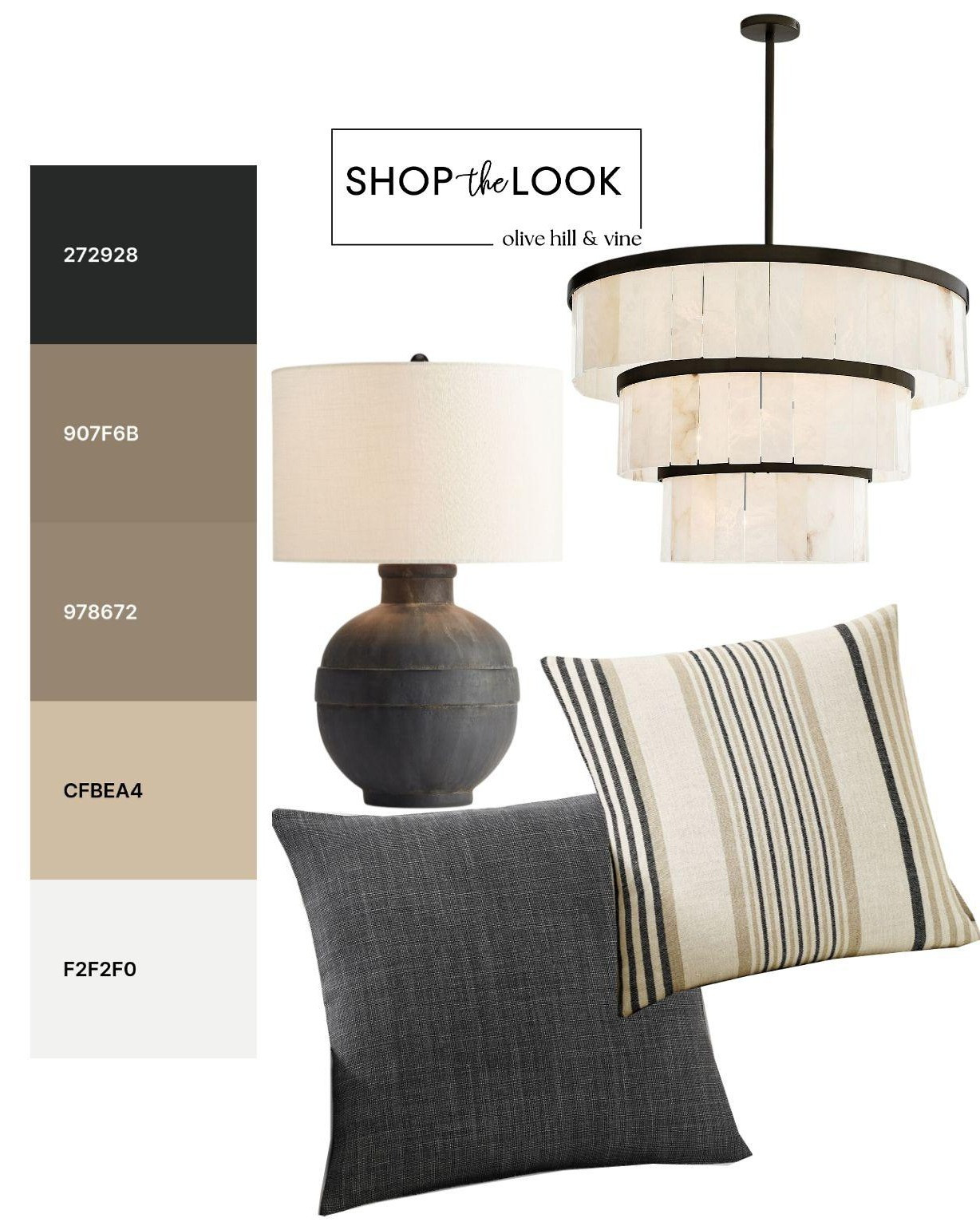 A warm, tailored palette sets the foundation for this curated look. Layered neutrals, rich charcoal, natural textures, bold stripes and sculptural lighting come together for a sophisticated mix that feels relaxed, refined and timeless.

#LTKHome
