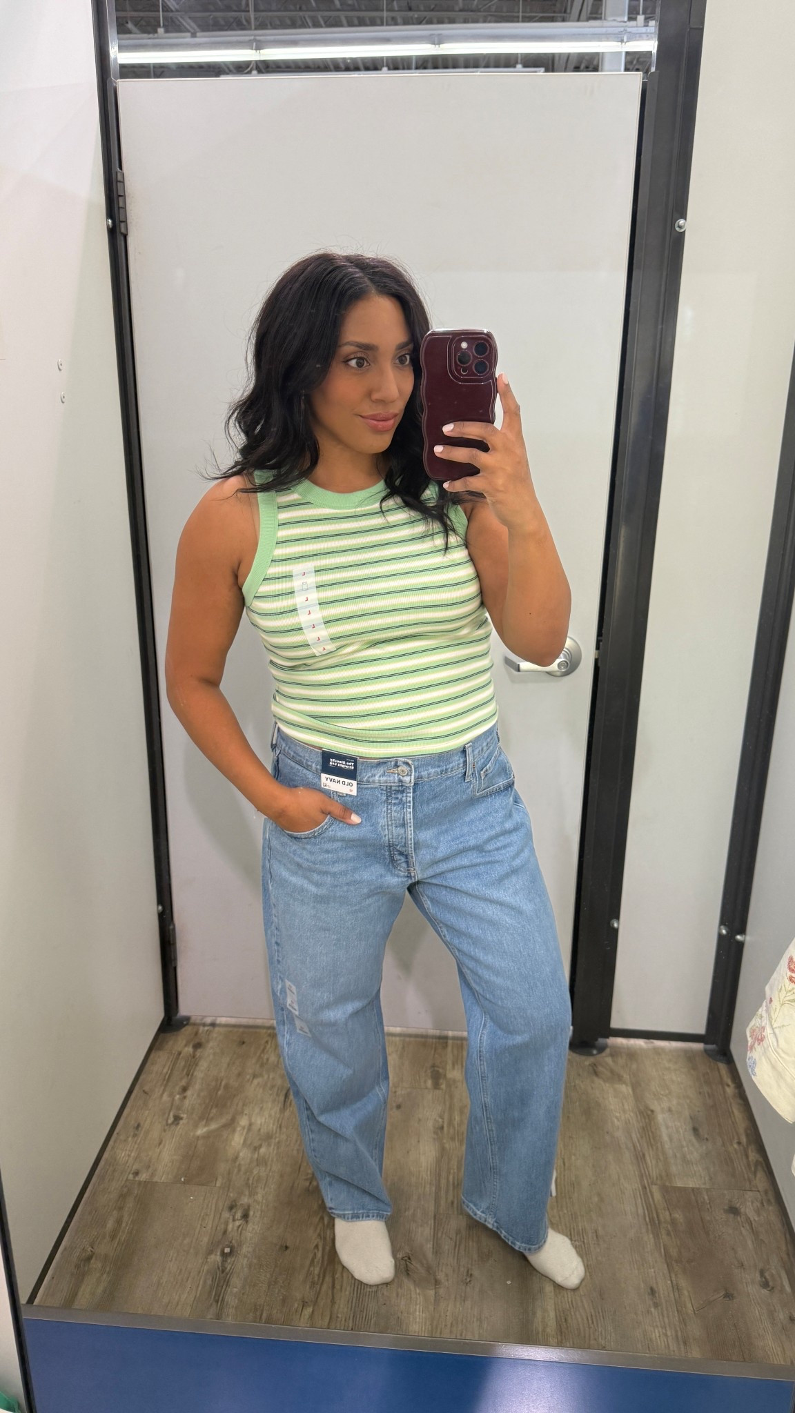 The most flattering tank! Comes in tons of colors & prints. L top, 12 jeans 
Old navy, baggy jeans

#LTKSaleAlert #LTKMidsize #LTKootd