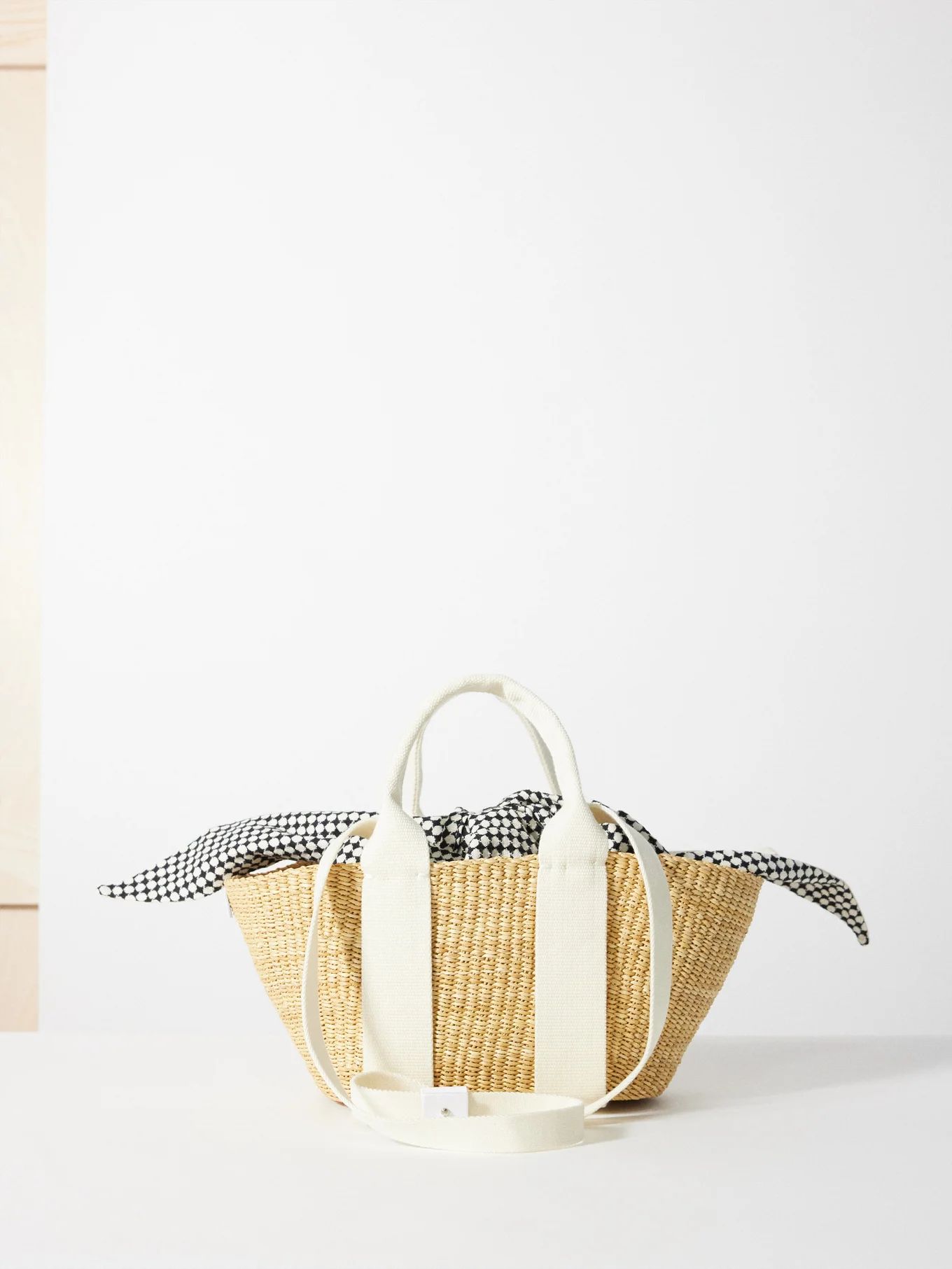 George canvas-trim woven basket bag | Matches (UK)