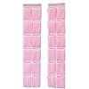 Simple Houseware 24 Pockets - 2PK 12 Large Pockets Over Door Hanging Shoe Organizer, Pink (58'' x... | Amazon (US)