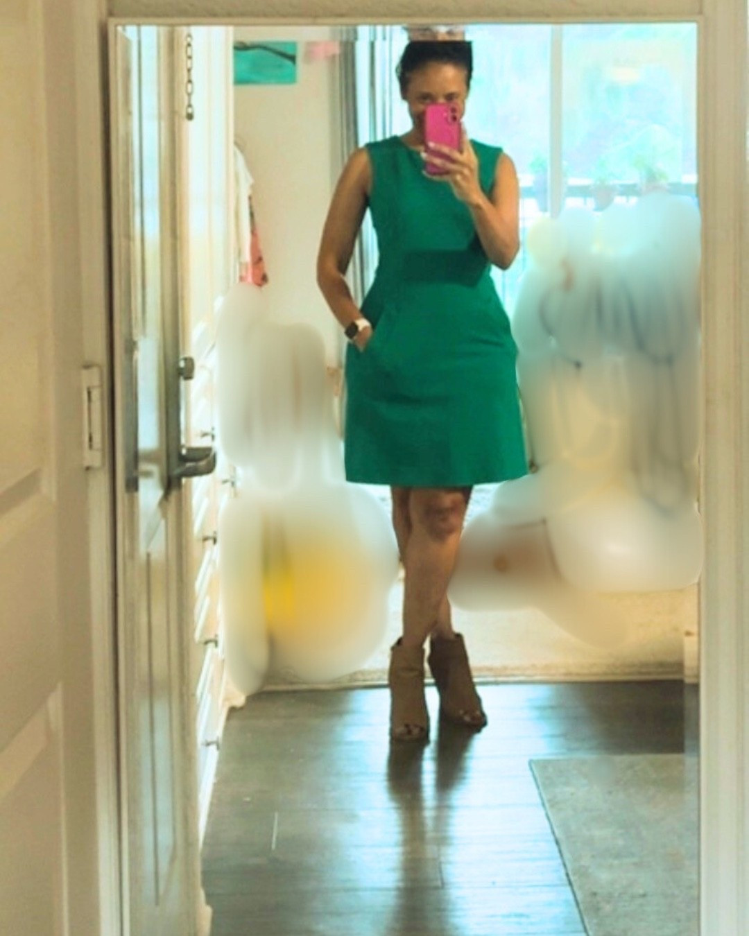 I didn’t plan it, but this green DVF dress just happened to match the @InfluenceWomen brand color perfectly 💚 Such a fun little detail for a morning filled with faith, fellowship, and encouragement. I paired it with taupe suede peep-toe booties for an easy, elegant fall look. 🍂✨ 

Shop the look below 👇🏽
#LTKFallStyle #FaithFilledStyle #FallOutfitInspo


#LTKWorkwear #LTKStyleTip #LTKSeasonal