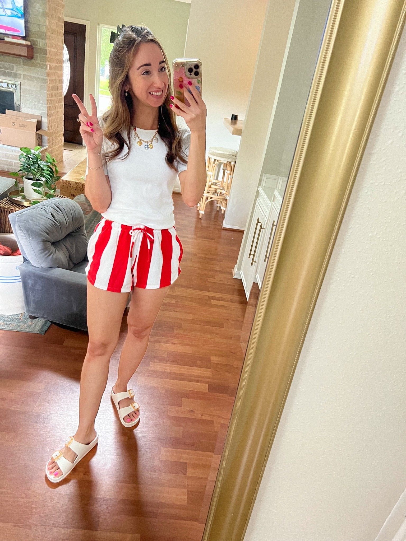 These soft terry cloth shorts are giving summer and I love them for under $10!