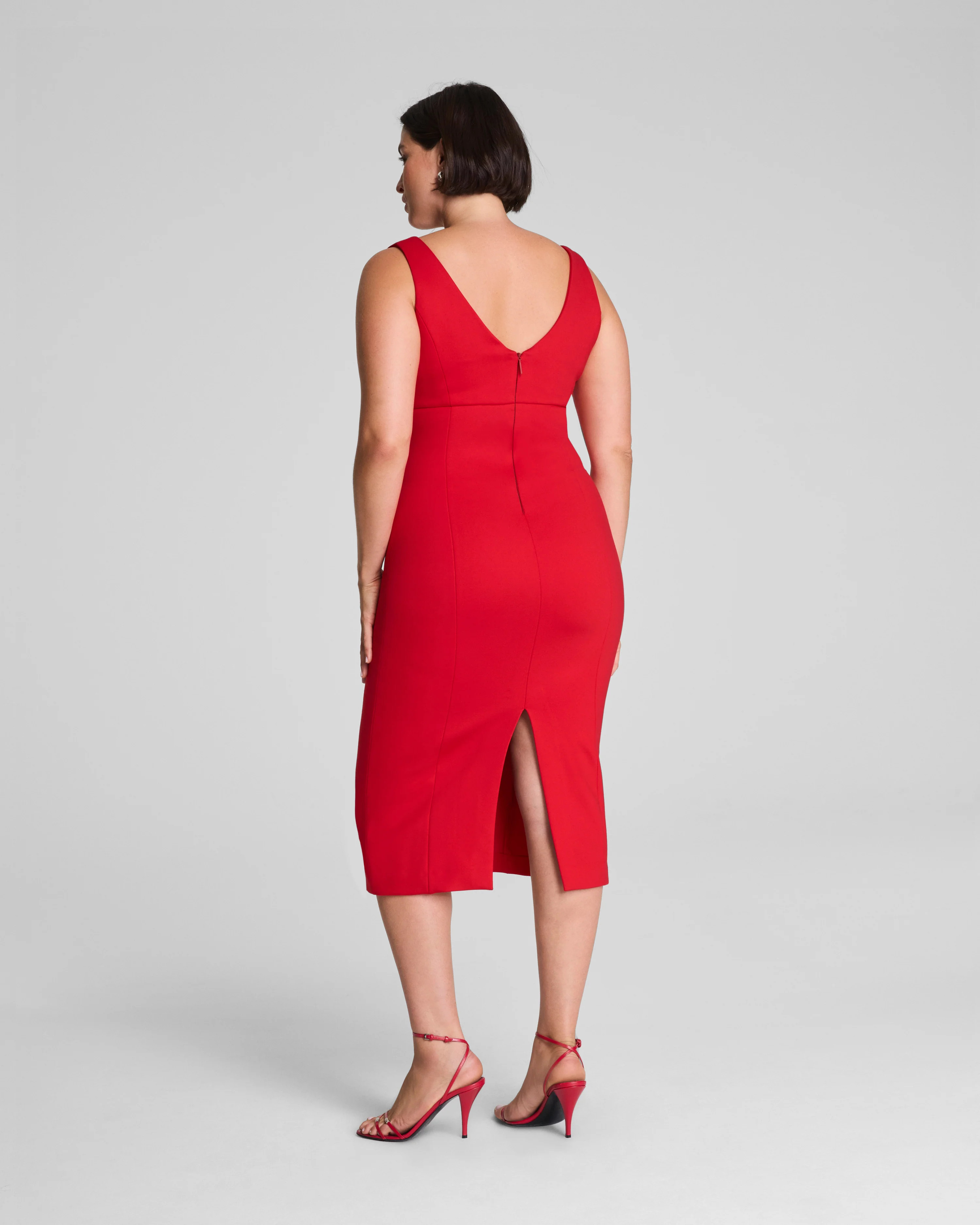 Ponte V-Neck Midi Dress | Spanx