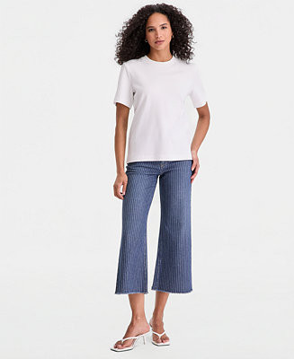Women's Essential Crewneck Cotton Short-Sleeve T-Shirt | Macy's