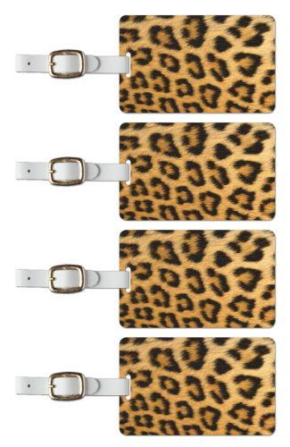 Tag Crazy Leopard Premium Luggage Tags Set Of Four | Amazon (US)