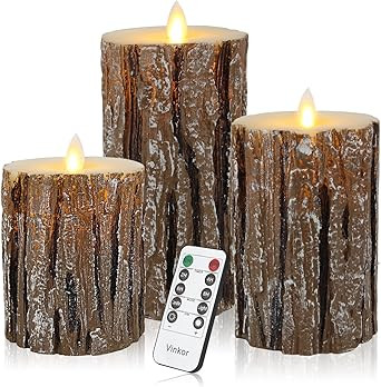 Vinkor Flameless Candles Flickering Candles Decorative Battery Flameless Candle Classic Real Wax ... | Amazon (US)
