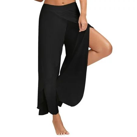 Leggings for Women Jeans for Women Sexy Waist Wide Leg Flowy Pants Women Casual Summer Long Loose Yo | Walmart (US)