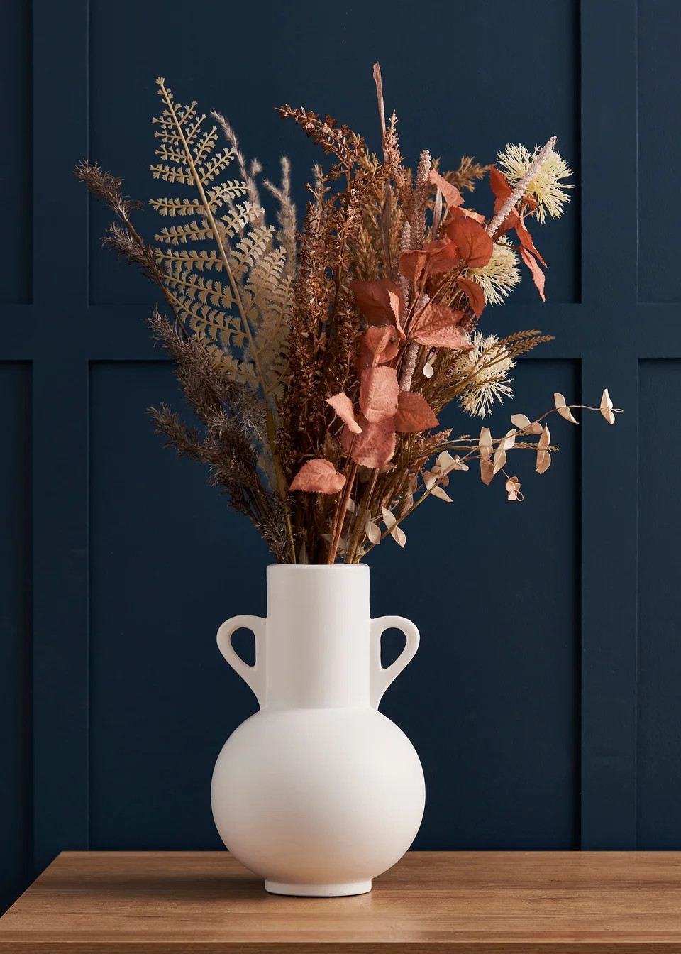 BHS Ceramic Jug with Handles Vase White - One Size | Matalan (UK)