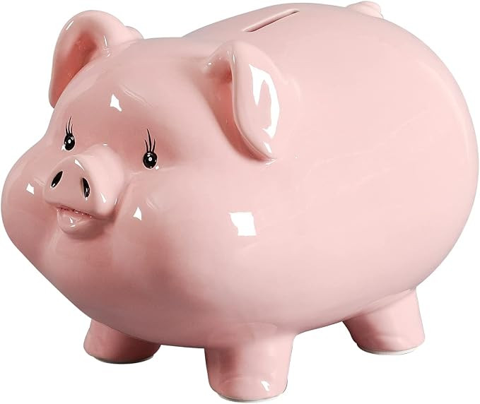 7" Piggy Bank for Adults,Money Bank,Ceramics Alcancias De Dinero para Adultos Niños,Girls Piggy ... | Amazon (US)