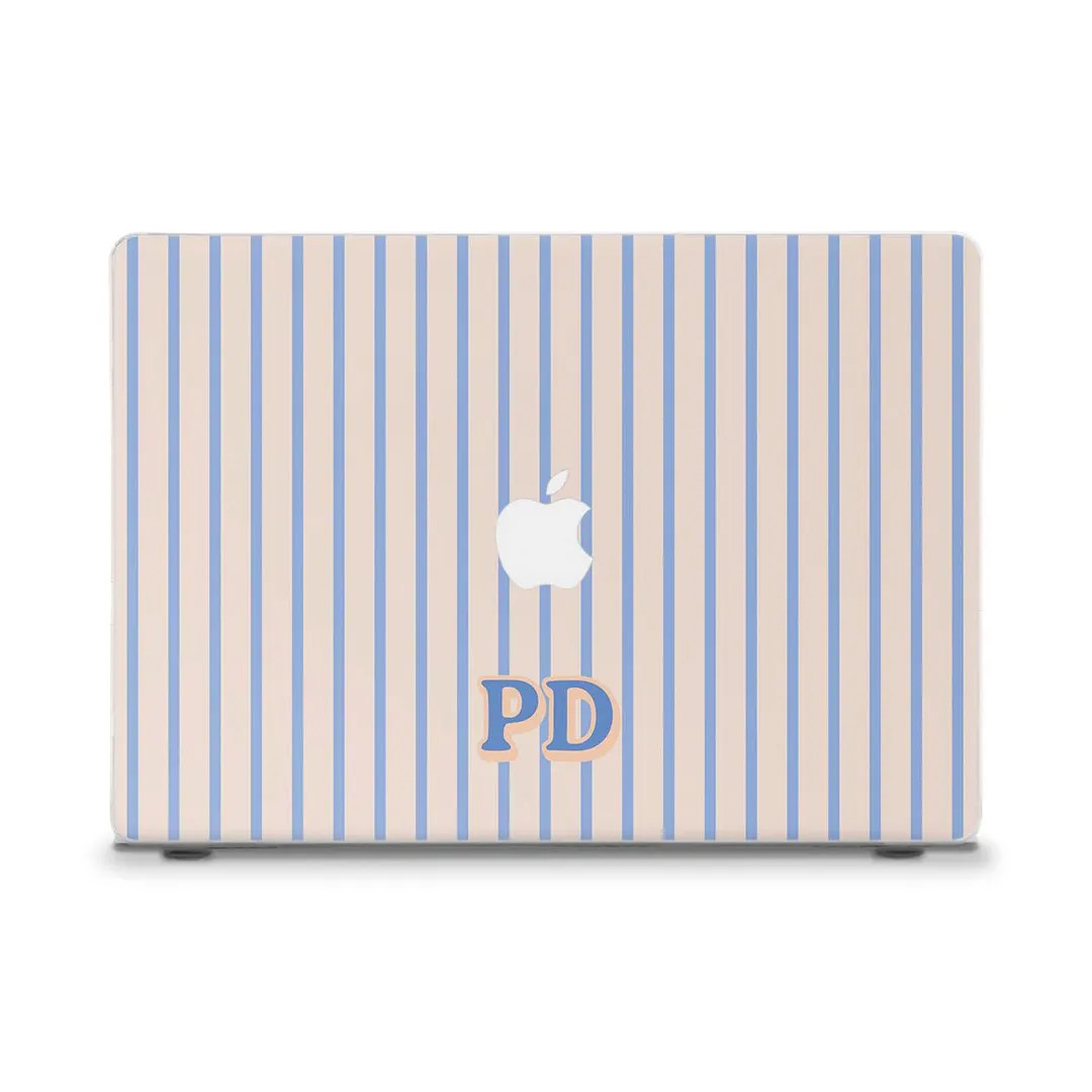 Initials MacBook Case Aesthetic MacBook Air 13 15 M2 M3 M4 Pro 13 14 16 Blue Stripes Personalized... | Etsy (US)