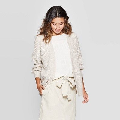 Women's Honeycomb Long Sleeve Open Neck Layering Sweater - Universal Thread™ | Target