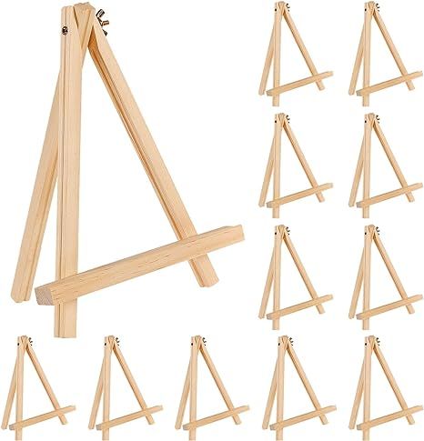 Jekkis 9 Inches Tall Wood Easels Set of 12 Tabletop Display Easels, Art Craft Painting Easel Stan... | Amazon (US)