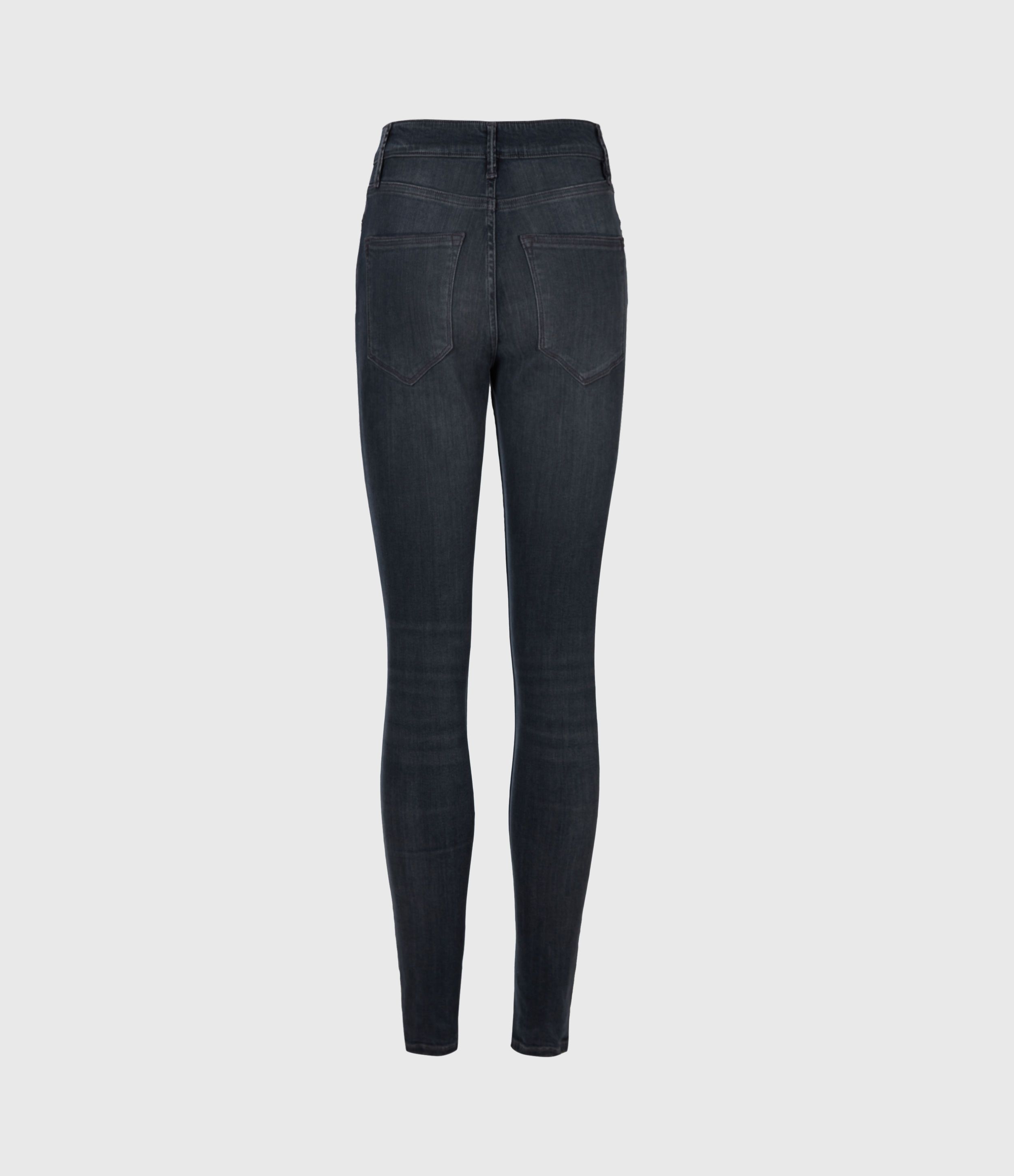 Dax Cropped High-Rise Stretch Skinny Jeans, Blue Grey | AllSaints US