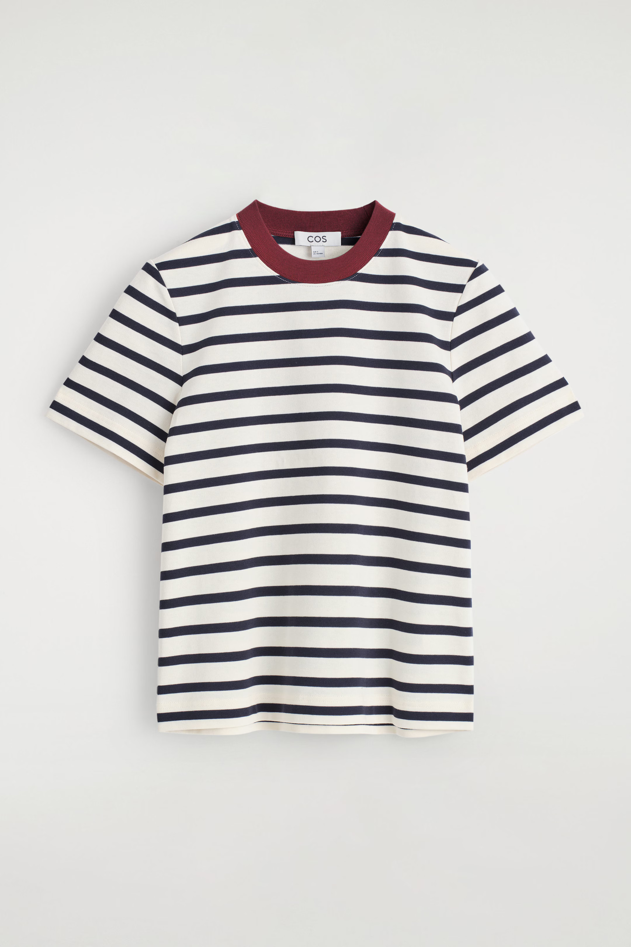 CLEAN CUT REGULAR T-SHIRT - WHITE / BLACK / STRIPED | COS | COS UK