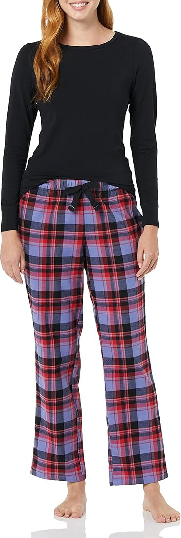 Amazon Essentials Women's Lightweight Flannel Pant and Long-Sleeve T-Shirt Sleep Set (Available i... | Amazon (US)