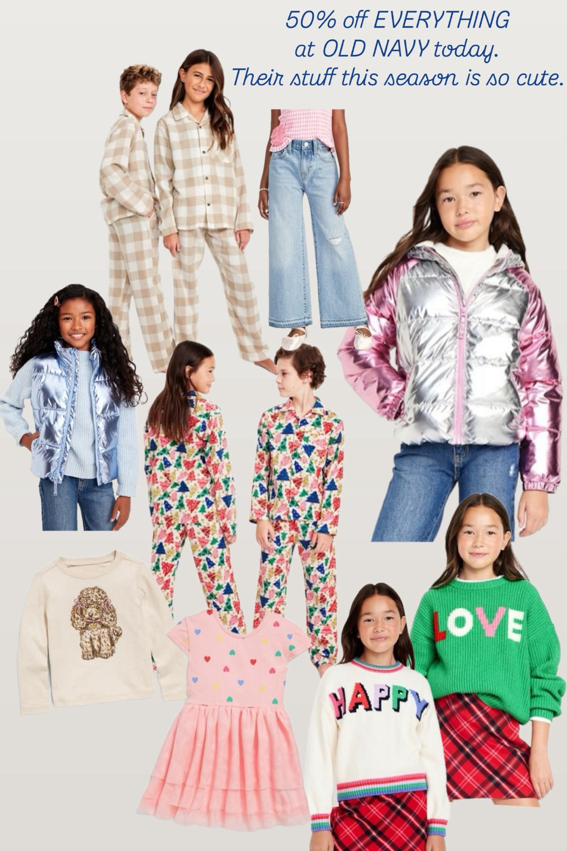 50% off at old navy right now and their stuff this season is darling!!!

#LTKSeasonal #LTKKids #LTKHoliday