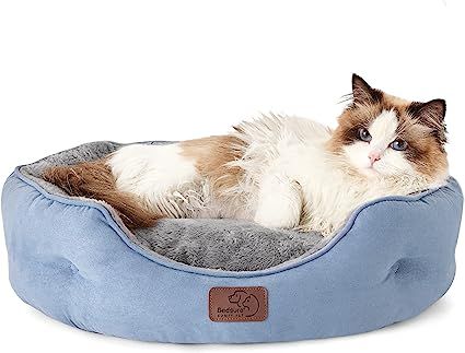 Bedsure Dog Beds for Small Dogs - Round Cat Beds for Indoor Cats, Washable Pet Bed for Puppy and ... | Amazon (US)