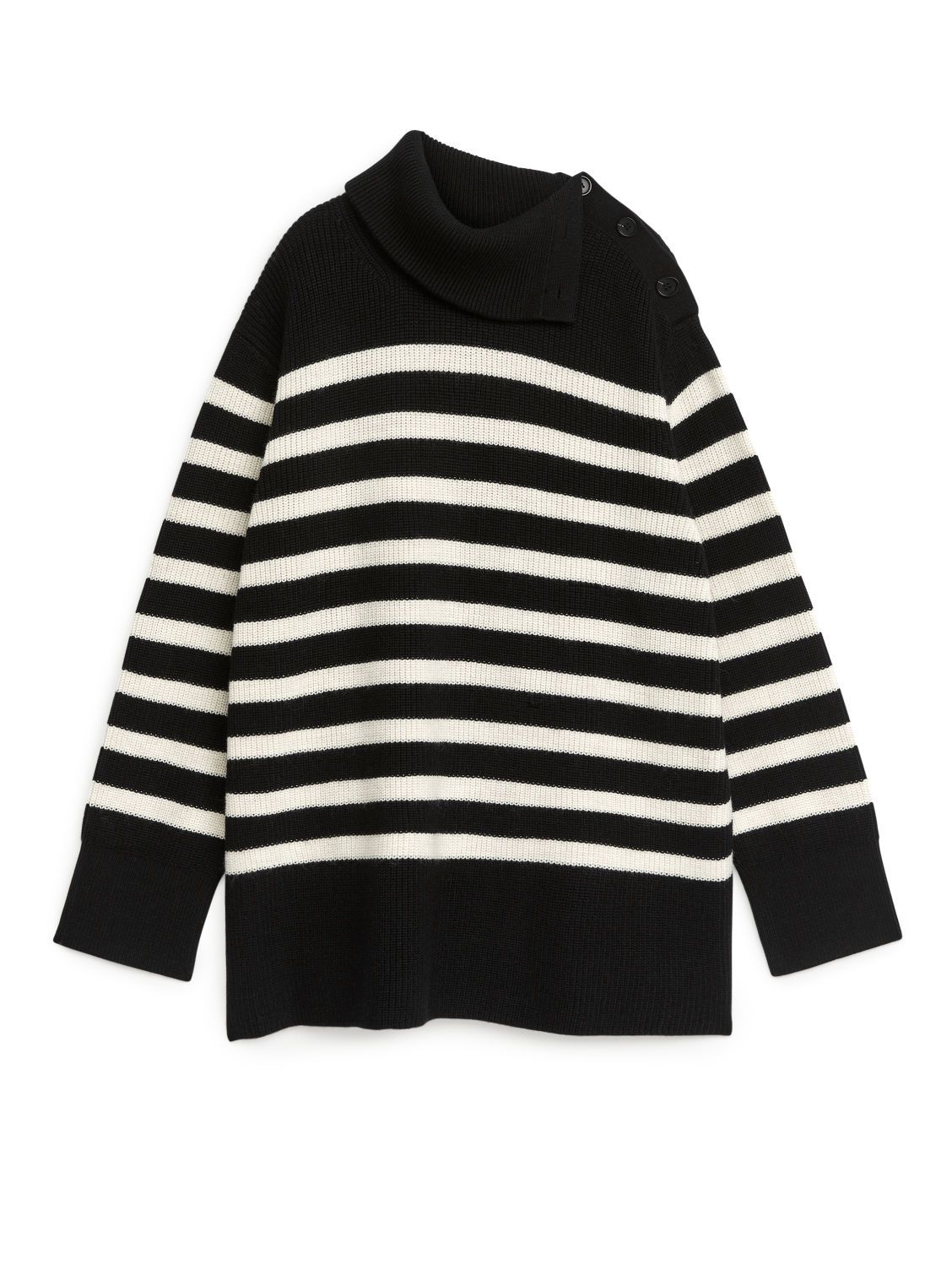 Cotton Wool Jumper - Black | ARKET (US&UK)