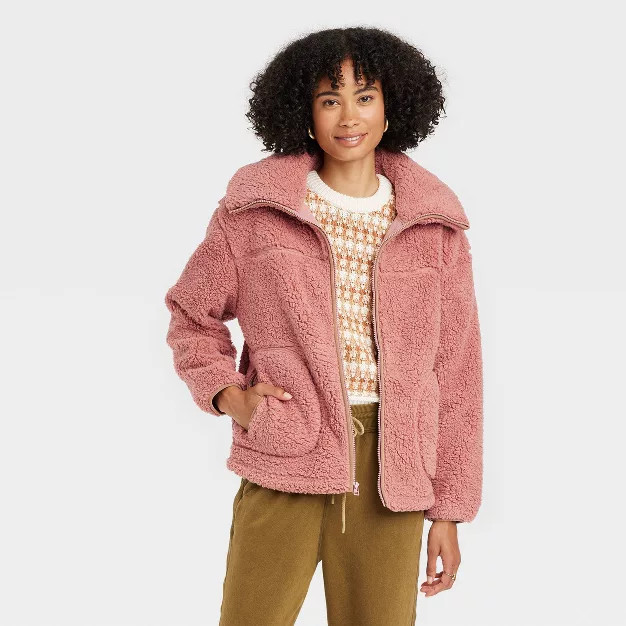 Women's Hooded Sherpa Anorak Jacket - Universal Thread™ | Target