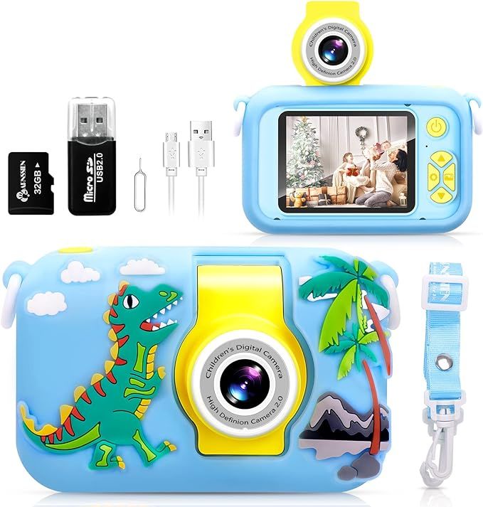 Kid Camera,ARNSSIEN 180° Flip Lens Camera for Kid,2.4in IPS LCD Digital Camera with Silicone Cas... | Amazon (US)
