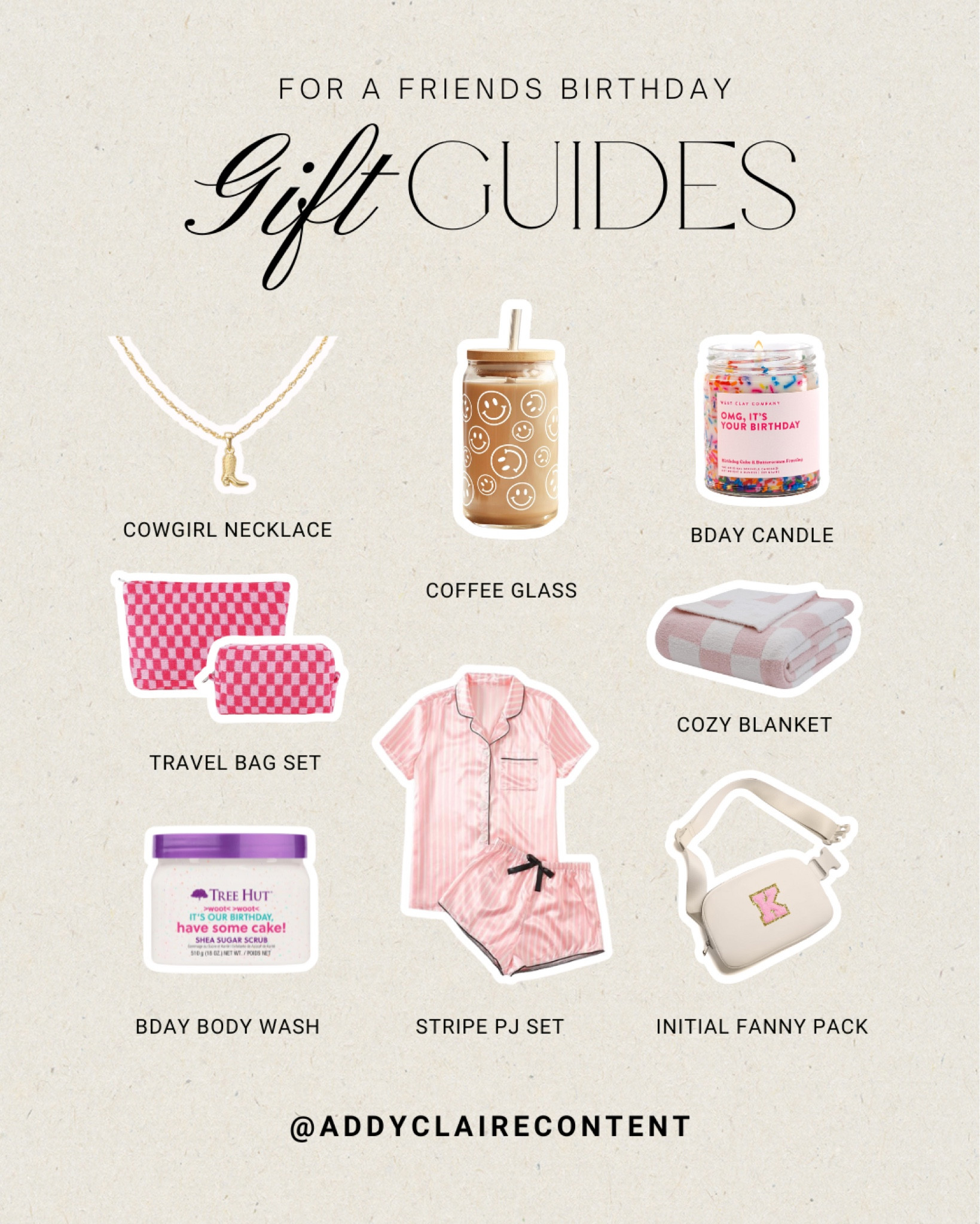 Birthday Gift Guide for Your Best Friend
Birthday gifts for her/ preppy gifts/ custom birthday gifts/ unique gift ideas/ gifts for your girlfreind/ best friends birthday/ college student gift ideas

#LTKGiftGuide #LTKU #LTKparties