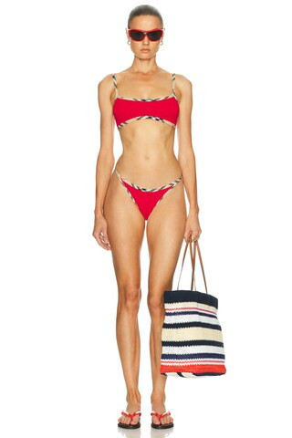 Burberry X Hunza G Tyler Bikini Set in Red | FWRD 
