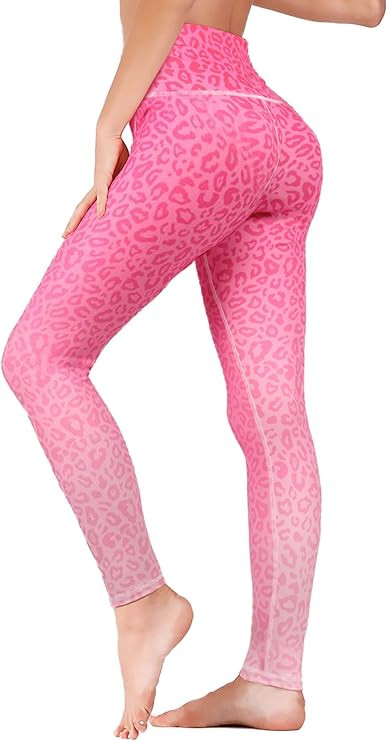 Bombline Leopard Leggings for Women High Waist Workout Running Gym Tights | Amazon (US)