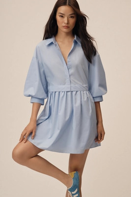 English Factory V-Neck Shirt Dress | Anthropologie (US)