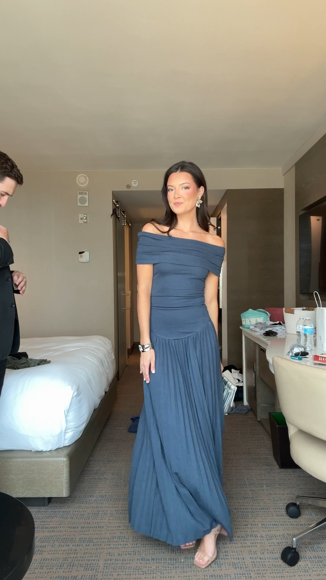 Wedding guest dress for a spring black tie optional wedding! This fit the vibe perfectly, but heads up it is a knit fabric (letting you know bc I was surprised when I opened the package too) but so so comfortable! 

I’m 5’7” and wearing a size XS, I did not hem or alter it at all! 

#LTKWedding #LTKWatchNow #LTKStyleTip
