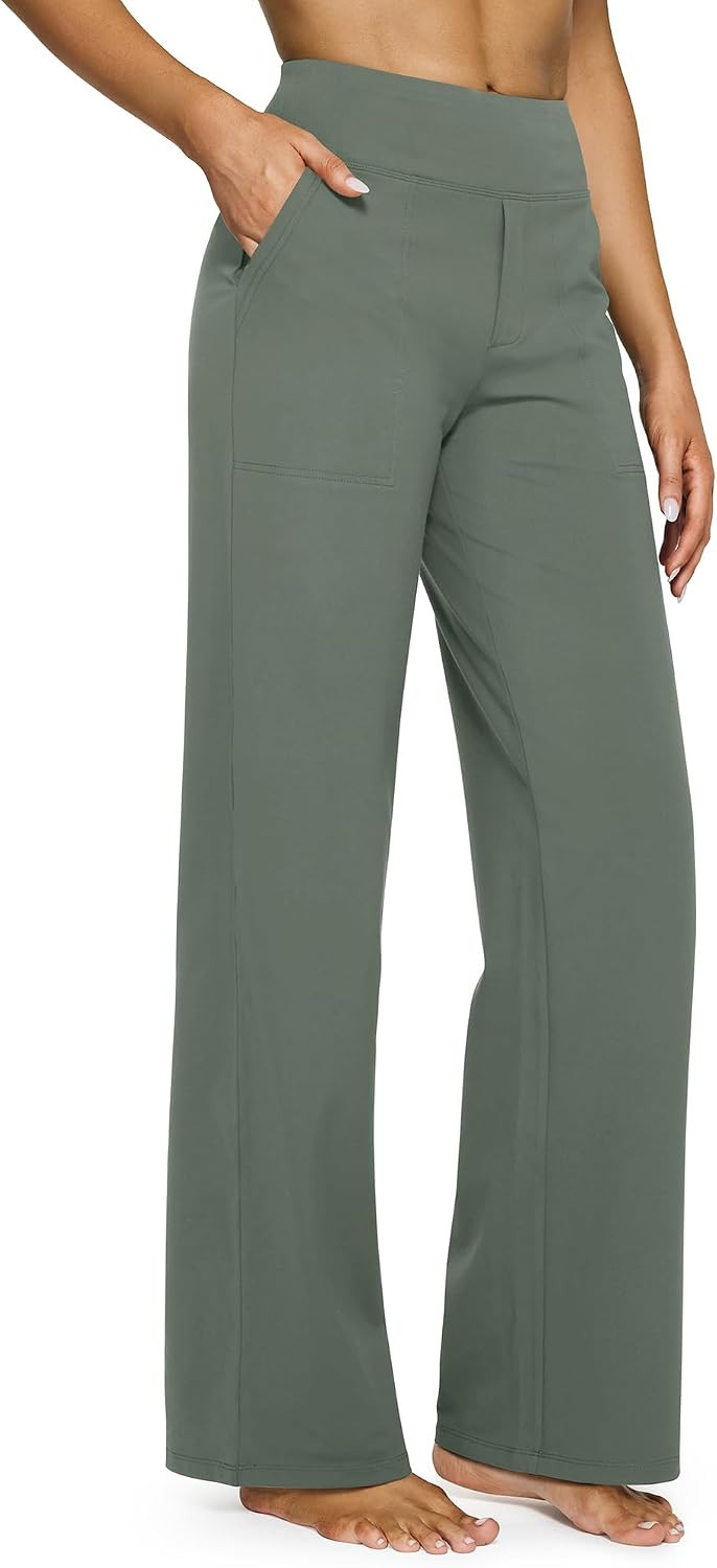 G4Free Yoga Pants for Women Wide Leg Pants with Pockets High Waisted | Amazon (US)