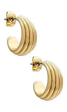 Five and Two Karma Hoops in Gold from Revolve.com | Revolve Clothing (Global)