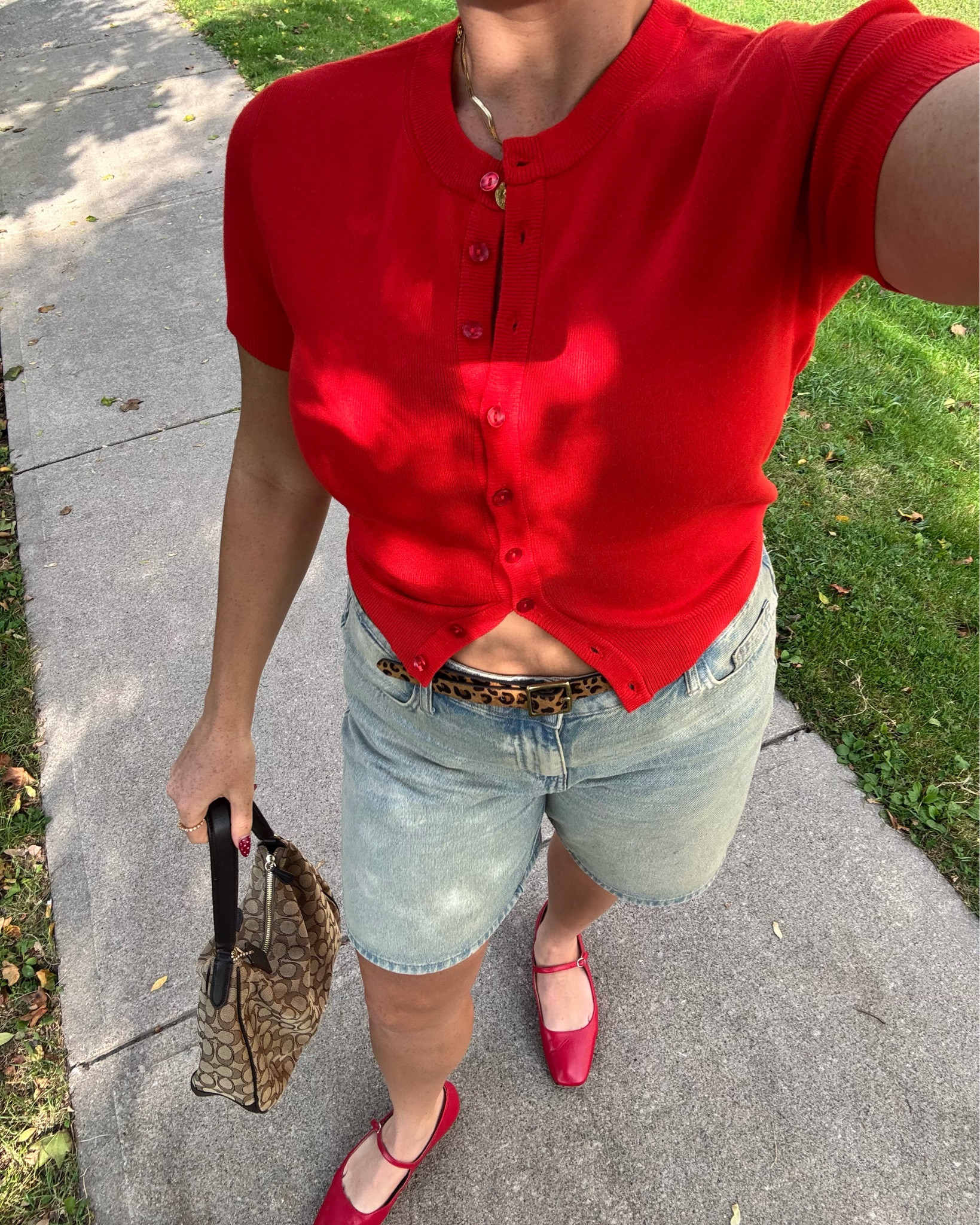 Shorts & shoes are similar! Size small in the Cardigan because it fits big and I wanted it tight 

#LTKcurves #LTKstyletip #LTKmidsize