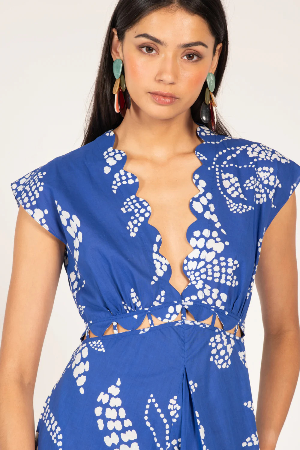 Long Dress Noreen - Blue Austral | Poupette St Barth