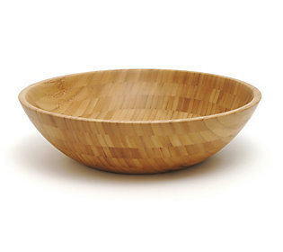 Lipper Large Bamboo Salad Bowl | QVC