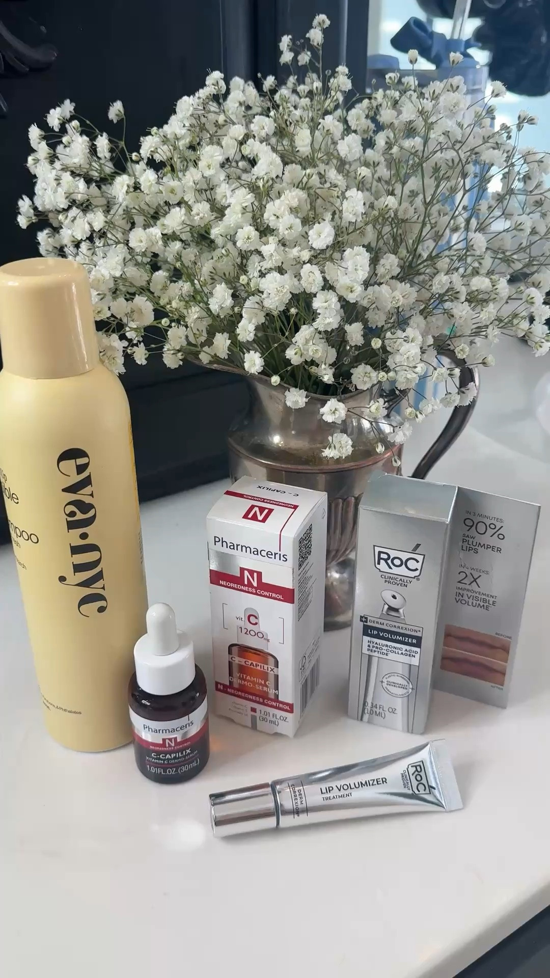 —Pinch Me—

3 Beauty Product
 Every Midlife needs✔️✔️✔️

~Invisible dry Shampoo for the perfect refresh on those no wash hair days…. Makes a great texturing spray too. 

~Vitamin C serum for Bright & Glowing skin ! Now, who doesn’t want that?

~Lip Volumizer treatment, because let’s face it as we age our lips loose collagen & plumpness. 

Robe- Print fresh one of my favorite robes

#pinchme #midlifebeauty #pinchmebeautybox

#LTKselfcare #LTKBeauty #LTKgrwm