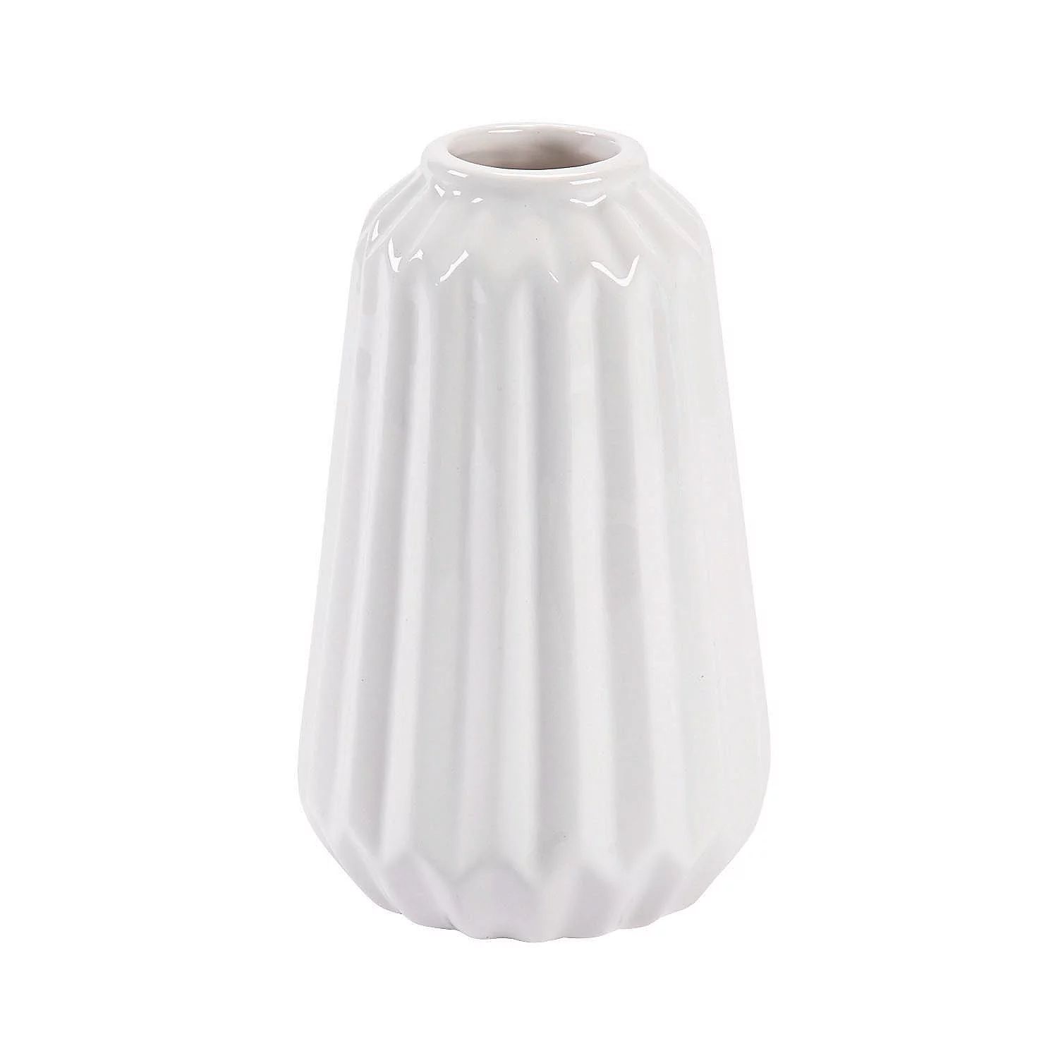 White Ceramic Vase 3Pc - Home Decor - 3 Pieces | Walmart (US)