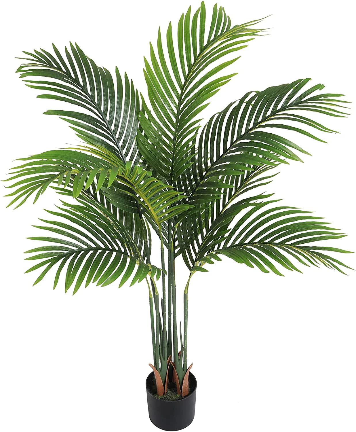 VIAGDO Artificial Palm Tree 4ft Tall Fake Palm Tree Decor with 9 Detachable Trunks Faux Tropical ... | Walmart (US)