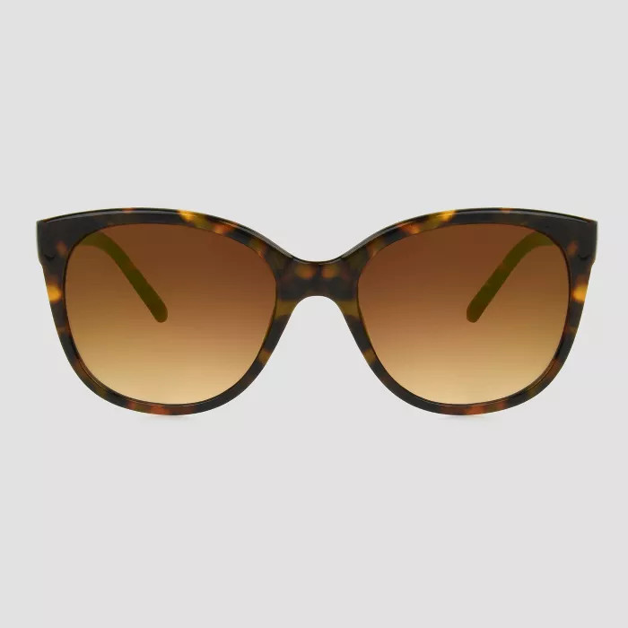 Women's Tortoise Shell Print Square Sunglasses - A New Day™ Brown | Target