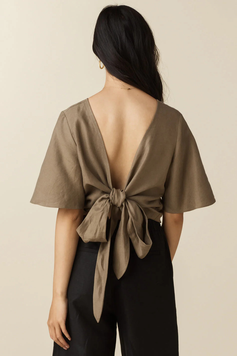 The Flutter Sleeve Wrap Top | VETTA