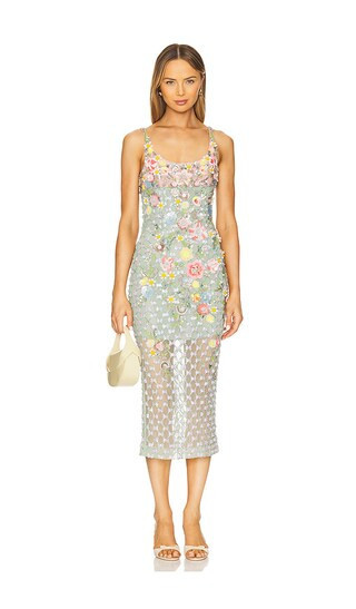 LA FUORI Aurora Twilight Blossom Dress in Green. - size S | Revolve Clothing (Global)