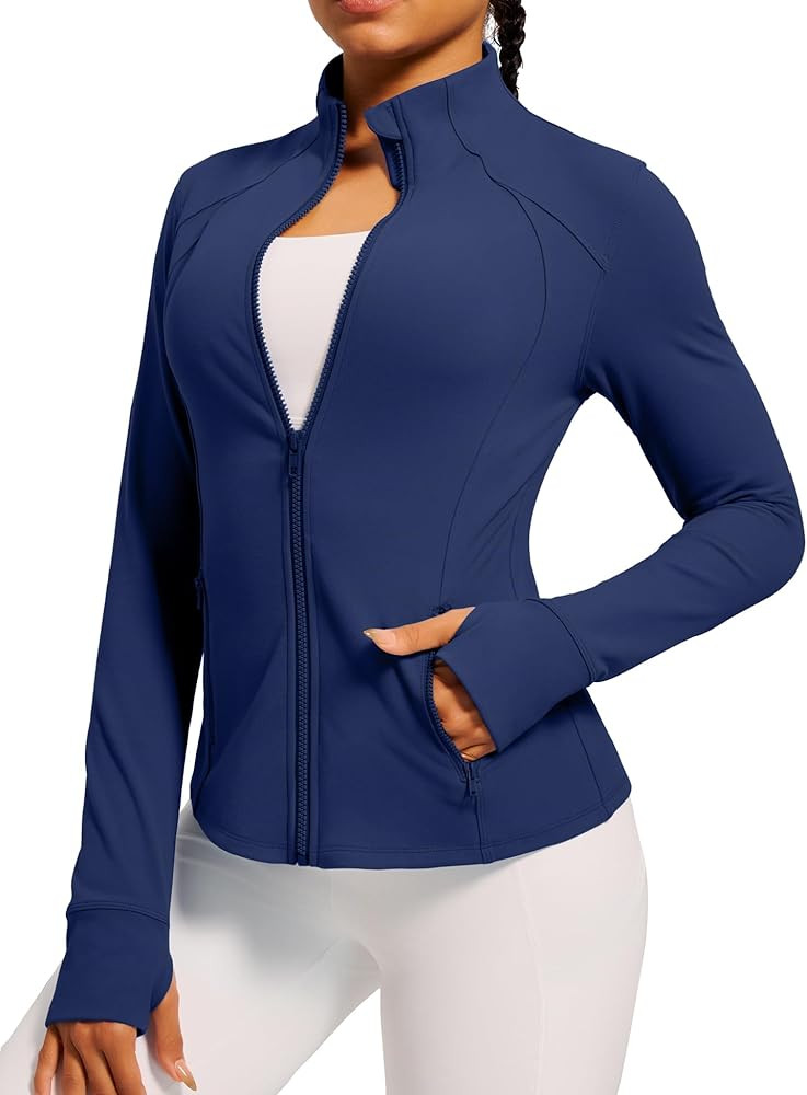 IUGA Women's Workout Jackets BBL Running Athletic Jackets Lightweight Full Zip Up Slim Fit for Wo... | Amazon (US)