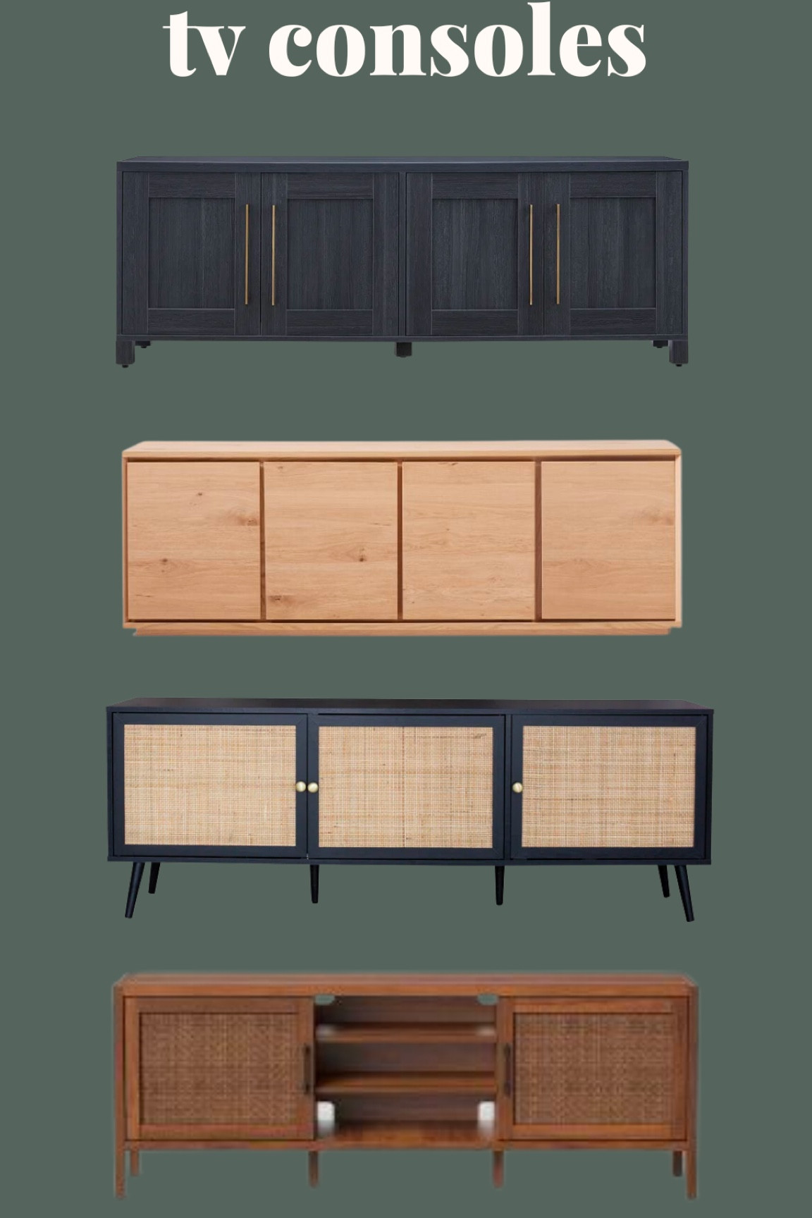 Tv consoles perfect for larger TVs

#tvconsole #console #cabinet #tvcabinet #credenza #livingroom #livingroomfurniture #livingroomdecor #tvstand #tvcabinet 

#LTKhome #LTKstyletip #LTKSeasonal