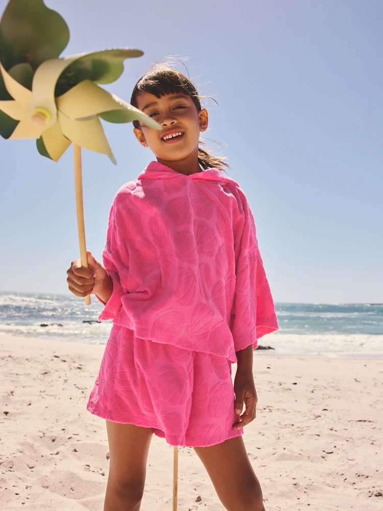 Pink Shell Towelling Hoodie And Shorts Set (12mths-16yrs) | Next US